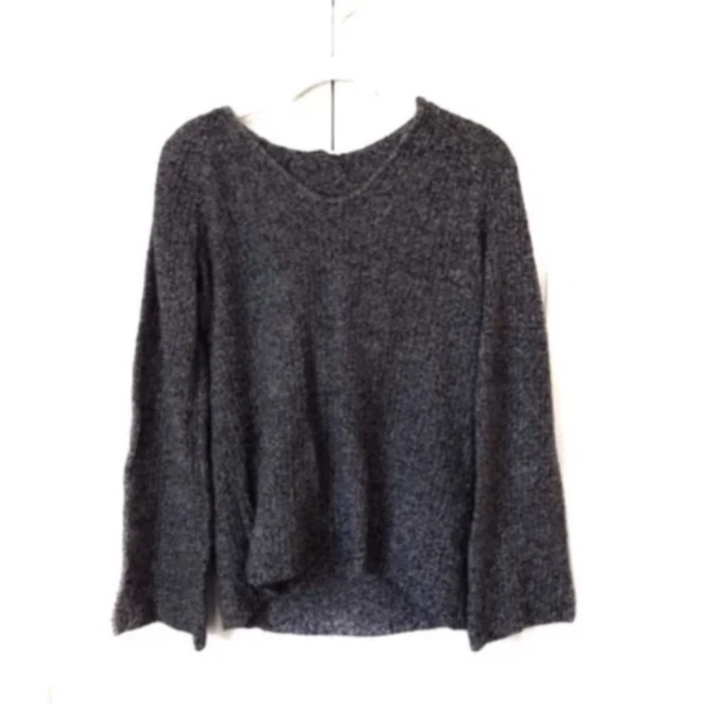 GAP Merino Wool Bell Sleeve Hooded Pullover Sweater